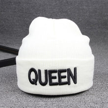 Load image into Gallery viewer, Ponytail Beanie Hat Letter Embroidery Warm Winter