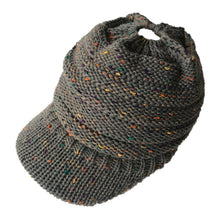 Load image into Gallery viewer, Ponytail Beanie Hat Female Knit  Ponytail Beanie Winter