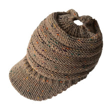 Load image into Gallery viewer, Ponytail Beanie Hat Female Knit  Ponytail Beanie Winter