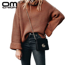 Load image into Gallery viewer, Oversized Sweater  Pull Femme Knitted Turtleneck Sweater Women