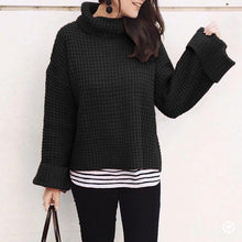 Load image into Gallery viewer, Oversized Sweater  Pull Femme Knitted Turtleneck Sweater Women