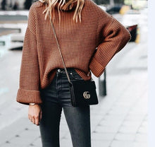 Load image into Gallery viewer, Oversized Sweater  Pull Femme Knitted Turtleneck Sweater Women