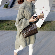 Load image into Gallery viewer, Oversized Sweater Autumn Winter Thick Long Sweater Women Lantern Sleeve