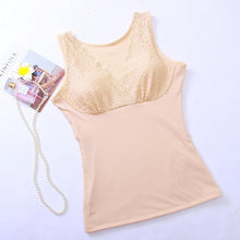 Load image into Gallery viewer, Shapewear Winter Keep Warm Sexy V-Neck Lace Bra Undergarment Women Vest