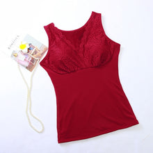 Load image into Gallery viewer, Shapewear Winter Keep Warm Sexy V-Neck Lace Bra Undergarment Women Vest