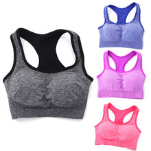 Load image into Gallery viewer, Seamless Bra Racerback Padded  Bras Fitness Stretch Workout Tank Tops
