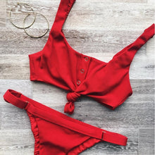 Load image into Gallery viewer, Padded Swimwear Sexy Bikinis Women Swimsuit Bandage Halter Beach Wear