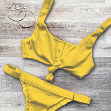 Load image into Gallery viewer, Padded Swimwear Sexy Bikinis Women Swimsuit Bandage Halter Beach Wear