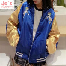 Load image into Gallery viewer, Floral Spring Jacket New Cute Rainbow Horse Floral Embroidery