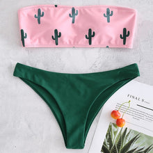Load image into Gallery viewer, Padded Swimwear Bandeau swimwear women push up s