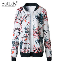 Load image into Gallery viewer, Floral Spring Jacket l Print Zipper Casual Jacket Women 2019 Spring Summer Long Sleeve Loose Bomber