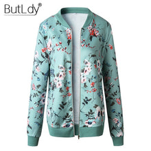 Load image into Gallery viewer, Floral Spring Jacket l Print Zipper Casual Jacket Women 2019 Spring Summer Long Sleeve Loose Bomber