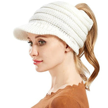 Load image into Gallery viewer, Ponytail Beanie Hat  sale Women's Knitted Baseball Cap