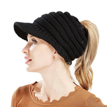 Load image into Gallery viewer, Ponytail Beanie Hat  sale Women's Knitted Baseball Cap