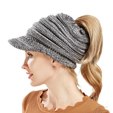 Load image into Gallery viewer, Ponytail Beanie Hat  sale Women's Knitted Baseball Cap