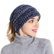 Load image into Gallery viewer, Ponytail Beanie Hat Fashion Women's Girls Stretch Knitted Wool Crochet