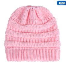 Load image into Gallery viewer, Ponytail Beanie Hat Fashion Women's Girls Stretch Knitted Wool Crochet