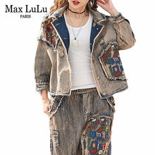 Load image into Gallery viewer, Floral Spring Jacket 2019 Korean Ladies Jeans