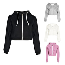 Load image into Gallery viewer, Winter/Spring Coat Autumn Women Casual Zipper Sweatshirt Solid Slim