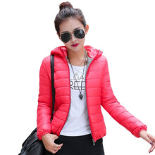 Load image into Gallery viewer, Winter/Spring Coat 2019 new winter jacket women autumn hooded Coat Female Spring Jacket