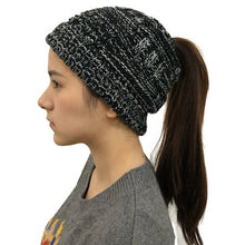 Load image into Gallery viewer, Ponytail Beanie Hat Soft Knit Ponytail Beanie