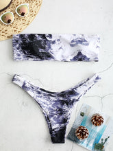 Load image into Gallery viewer, Padded Swimwear ZAFUL Abstract Bandeau Bikini Set