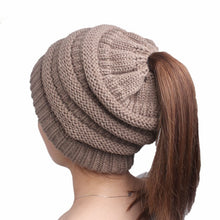 Load image into Gallery viewer, Ponytail Beanie Hat 2019 Ponytail Beanie Winter