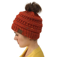 Load image into Gallery viewer, Ponytail Beanie Hat 2019 Ponytail Beanie Winter