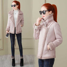 Load image into Gallery viewer, Lambs wool Coat Lady Winter Thick Warm Coats New Fashion Women Cute Slim