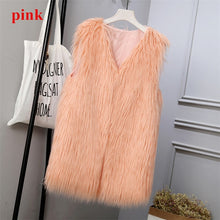 Load image into Gallery viewer, Lambs wool Coat Purple Long Faux Fur Vest Women
