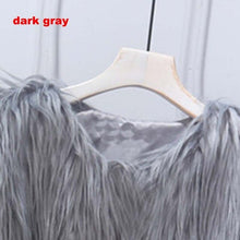 Load image into Gallery viewer, Lambs wool Coat Purple Long Faux Fur Vest Women