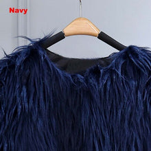 Load image into Gallery viewer, Lambs wool Coat Purple Long Faux Fur Vest Women