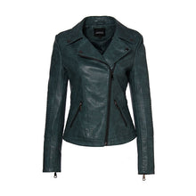 Load image into Gallery viewer, Leather Jackets 2019 New Spring Women Faux  Fashion Black Color Turn-Down Collar Zippers Short
