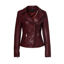 Load image into Gallery viewer, Leather Jackets 2019 New Spring Women Faux  Fashion Black Color Turn-Down Collar Zippers Short
