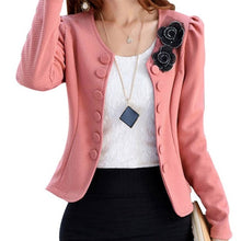 Load image into Gallery viewer, Floral Spring Jacket  Women Spring Autumn Fashion Blazer