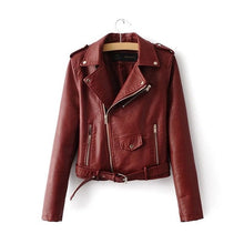 Load image into Gallery viewer, Leather Jackets 2019 Lika Rulla New Spring Fashion Good Quality Ladies Basic Street