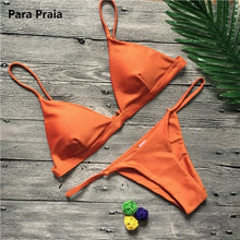 Load image into Gallery viewer, Padded Swimwear 9 Colors Solid Bikini Set 2019 Sexy Push Up
