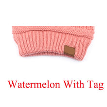 Load image into Gallery viewer, Ponytail Beanie Hat Fashion Ponytail Beanie Women Stretch Knitted Crochet Beanies