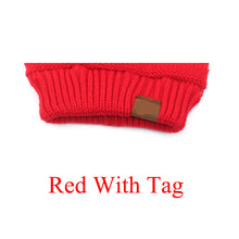 Load image into Gallery viewer, Ponytail Beanie Hat Fashion Ponytail Beanie Women Stretch Knitted Crochet Beanies