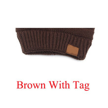 Load image into Gallery viewer, Ponytail Beanie Hat Fashion Ponytail Beanie Women Stretch Knitted Crochet Beanies