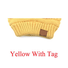 Load image into Gallery viewer, Ponytail Beanie Hat Fashion Ponytail Beanie Women Stretch Knitted Crochet Beanies