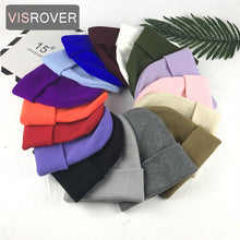 Load image into Gallery viewer, Ponytail Beanie Hat 6 colors unsex Autumn winter solid color real cashmere