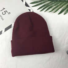 Load image into Gallery viewer, Ponytail Beanie Hat 6 colors unsex Autumn winter solid color real cashmere