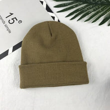 Load image into Gallery viewer, Ponytail Beanie Hat 6 colors unsex Autumn winter solid color real cashmere