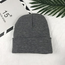 Load image into Gallery viewer, Ponytail Beanie Hat 6 colors unsex Autumn winter solid color real cashmere