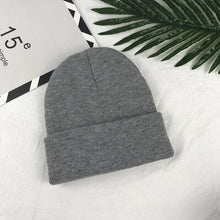 Load image into Gallery viewer, Ponytail Beanie Hat 6 colors unsex Autumn winter solid color real cashmere