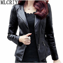 Load image into Gallery viewer, Leather Jackets 2019 Spring Autumn    Soft Faux   Coat Short Slim Black Motorcycle Jackets