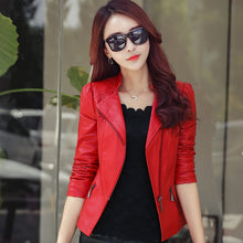 Load image into Gallery viewer, Leather Jackets 2019 Spring Autumn    Soft Faux   Coat Short Slim Black Motorcycle Jackets