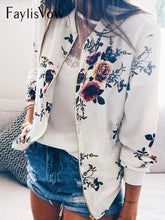 Load image into Gallery viewer, Floral Spring Jacket Zipper Plus Size Women