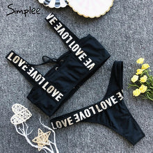 Load image into Gallery viewer, Padded Swimwear Simplee Sexy push up two-piece bodysuit women padded playsuit Summer